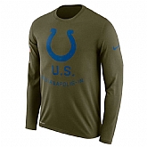 Men's Indianapolis Colts Nike Salute to Service Sideline Legend Performance Long Sleeve T-Shirt Olive,baseball caps,new era cap wholesale,wholesale hats